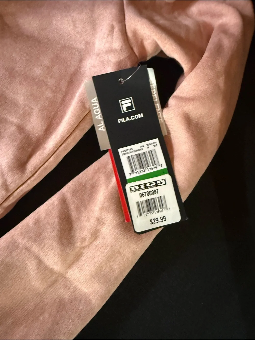 Fila Pink Hoodie with Black Jogger Shorts